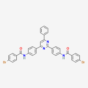 molecular formula C36H24Br2N4O2 B4956922 N,N'-[(6-phenyl-2,4-pyrimidinediyl)di-4,1-phenylene]bis(4-bromobenzamide) 