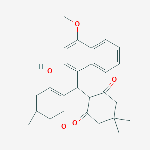 molecular formula C28H32O5 B4956929 2-[(2-hydroxy-4,4-dimethyl-6-oxo-1-cyclohexen-1-yl)(4-methoxy-1-naphthyl)methyl]-5,5-dimethyl-1,3-cyclohexanedione 