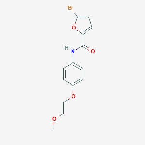 molecular formula C14H14BrNO4 B495693 5-bromo-N-[4-(2-methoxyethoxy)phenyl]-2-furamide 