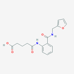 molecular formula C17H18N2O5 B495694 5-(2-{[(2-Furylmethyl)amino]carbonyl}anilino)-5-oxopentanoic acid 