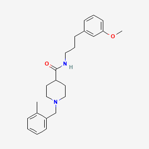 molecular formula C24H32N2O2 B4956951 N-[3-(3-methoxyphenyl)propyl]-1-(2-methylbenzyl)-4-piperidinecarboxamide 
