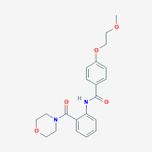 molecular formula C21H24N2O5 B495698 4-(2-methoxyethoxy)-N-[2-(4-morpholinylcarbonyl)phenyl]benzamide 