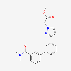 molecular formula C21H21N3O3 B4956986 methyl (3-{3'-[(dimethylamino)carbonyl]-3-biphenylyl}-1H-pyrazol-1-yl)acetate 