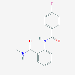 molecular formula C15H13FN2O2 B495699 2-[(4-fluorobenzoyl)amino]-N-methylbenzamide CAS No. 882092-01-5
