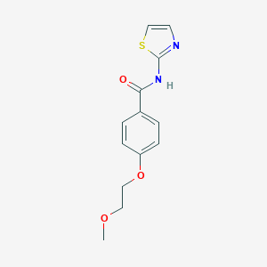 molecular formula C13H14N2O3S B495701 4-(2-methoxyethoxy)-N-(1,3-thiazol-2-yl)benzamide 