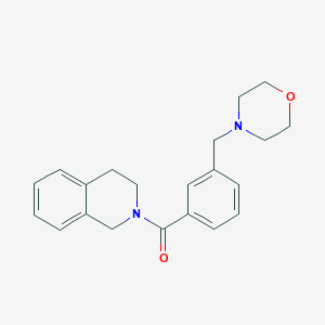 molecular formula C21H24N2O2 B4957016 2-[3-(4-morpholinylmethyl)benzoyl]-1,2,3,4-tetrahydroisoquinoline 