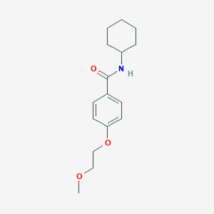 molecular formula C16H23NO3 B495706 N-cyclohexyl-4-(2-methoxyethoxy)benzamide 