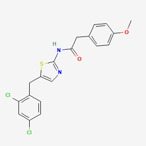 molecular formula C19H16Cl2N2O2S B4957066 N-[5-(2,4-dichlorobenzyl)-1,3-thiazol-2-yl]-2-(4-methoxyphenyl)acetamide 