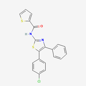 molecular formula C20H13ClN2OS2 B4957067 N-[5-(4-chlorophenyl)-4-phenyl-1,3-thiazol-2-yl]-2-thiophenecarboxamide 