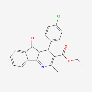 ethyl 4-(4-chlorophenyl)-2-methyl-5-oxo-4a,5-dihydro-4H-indeno[1,2-b]pyridine-3-carboxylate