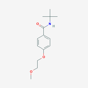 molecular formula C14H21NO3 B495709 N-tert-butyl-4-(2-methoxyethoxy)benzamide 