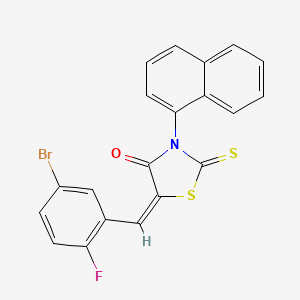 molecular formula C20H11BrFNOS2 B4957135 5-(5-bromo-2-fluorobenzylidene)-3-(1-naphthyl)-2-thioxo-1,3-thiazolidin-4-one 
