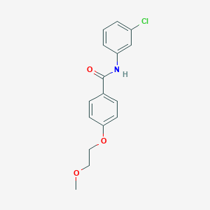 molecular formula C16H16ClNO3 B495714 N-(3-chlorophenyl)-4-(2-methoxyethoxy)benzamide 