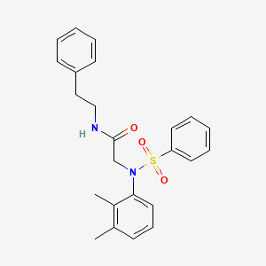 molecular formula C24H26N2O3S B4957145 N~2~-(2,3-dimethylphenyl)-N~1~-(2-phenylethyl)-N~2~-(phenylsulfonyl)glycinamide 