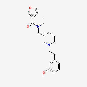 molecular formula C22H30N2O3 B4957189 N-ethyl-N-({1-[2-(3-methoxyphenyl)ethyl]-3-piperidinyl}methyl)-3-furamide 