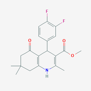 molecular formula C20H21F2NO3 B4957199 methyl 4-(3,4-difluorophenyl)-2,7,7-trimethyl-5-oxo-1,4,5,6,7,8-hexahydro-3-quinolinecarboxylate 