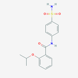 molecular formula C16H18N2O4S B495720 N-[4-(aminosulfonyl)phenyl]-2-isopropoxybenzamide 