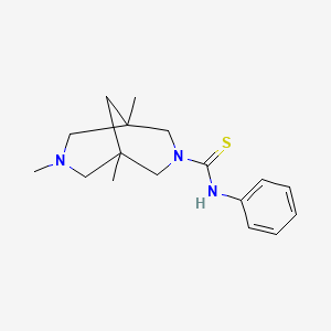molecular formula C17H25N3S B4957208 1,5,7-trimethyl-N-phenyl-3,7-diazabicyclo[3.3.1]nonane-3-carbothioamide 