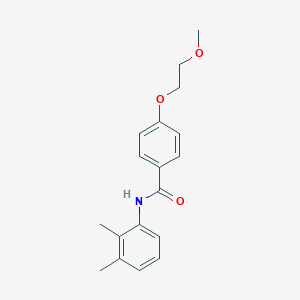 molecular formula C18H21NO3 B495721 N-(2,3-dimethylphenyl)-4-(2-methoxyethoxy)benzamide 