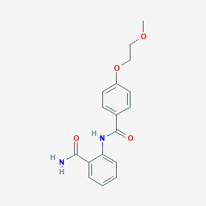 molecular formula C17H18N2O4 B495722 2-{[4-(2-Methoxyethoxy)benzoyl]amino}benzamide 
