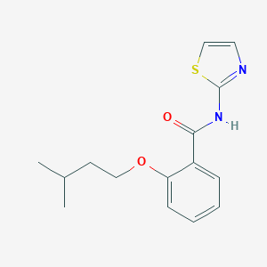 2-(3-methylbutoxy)-N-(1,3-thiazol-2-yl)benzamide