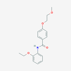 molecular formula C18H21NO4 B495724 N-(2-ethoxyphenyl)-4-(2-methoxyethoxy)benzamide 