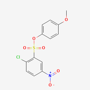 molecular formula C13H10ClNO6S B4957240 4-methoxyphenyl 2-chloro-5-nitrobenzenesulfonate 