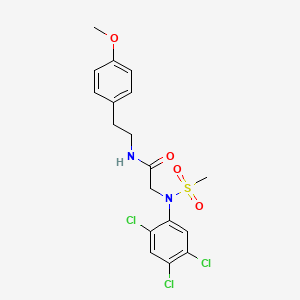molecular formula C18H19Cl3N2O4S B4957246 N~1~-[2-(4-methoxyphenyl)ethyl]-N~2~-(methylsulfonyl)-N~2~-(2,4,5-trichlorophenyl)glycinamide 