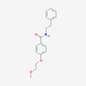 molecular formula C18H21NO3 B495726 4-(2-methoxyethoxy)-N-(2-phenylethyl)benzamide 