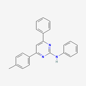 molecular formula C23H19N3 B4957264 4-(4-methylphenyl)-N,6-diphenyl-2-pyrimidinamine 