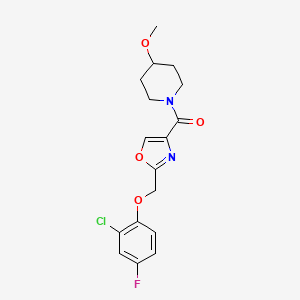 molecular formula C17H18ClFN2O4 B4957282 1-({2-[(2-chloro-4-fluorophenoxy)methyl]-1,3-oxazol-4-yl}carbonyl)-4-methoxypiperidine 