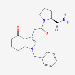 molecular formula C23H27N3O3 B4957288 1-[(1-benzyl-2-methyl-4-oxo-4,5,6,7-tetrahydro-1H-indol-3-yl)acetyl]-L-prolinamide 