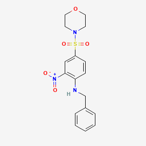 molecular formula C17H19N3O5S B4957289 N-benzyl-4-(4-morpholinylsulfonyl)-2-nitroaniline 