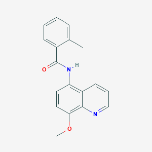 molecular formula C18H16N2O2 B4957308 N-(8-methoxy-5-quinolinyl)-2-methylbenzamide 