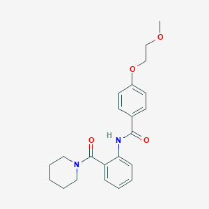 molecular formula C22H26N2O4 B495731 4-(2-methoxyethoxy)-N-[2-(1-piperidinylcarbonyl)phenyl]benzamide 