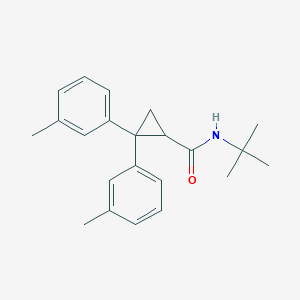 molecular formula C22H27NO B4957315 N-(tert-butyl)-2,2-bis(3-methylphenyl)cyclopropanecarboxamide 