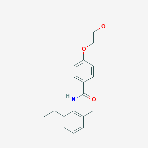 molecular formula C19H23NO3 B495732 N-(2-ethyl-6-methylphenyl)-4-(2-methoxyethoxy)benzamide 