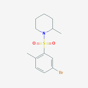molecular formula C13H18BrNO2S B4957324 1-[(5-bromo-2-methylphenyl)sulfonyl]-2-methylpiperidine 
