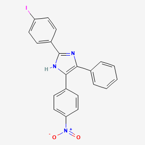 molecular formula C21H14IN3O2 B4957328 2-(4-iodophenyl)-4-(4-nitrophenyl)-5-phenyl-1H-imidazole 