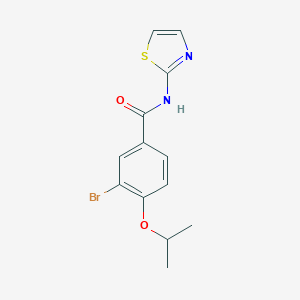 molecular formula C13H13BrN2O2S B495733 3-bromo-4-isopropoxy-N-(1,3-thiazol-2-yl)benzamide 