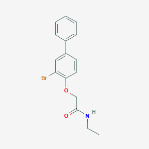 molecular formula C16H16BrNO2 B495734 2-[(3-bromobiphenyl-4-yl)oxy]-N-ethylacetamide 