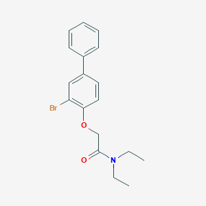 molecular formula C18H20BrNO2 B495735 2-[(3-bromobiphenyl-4-yl)oxy]-N,N-diethylacetamide 