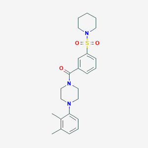 molecular formula C24H31N3O3S B4957356 1-(2,3-dimethylphenyl)-4-[3-(1-piperidinylsulfonyl)benzoyl]piperazine 