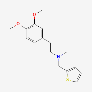 molecular formula C16H21NO2S B4957365 2-(3,4-dimethoxyphenyl)-N-methyl-N-(2-thienylmethyl)ethanamine 