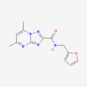 molecular formula C13H13N5O2 B4957372 N-(2-furylmethyl)-5,7-dimethyl[1,2,4]triazolo[1,5-a]pyrimidine-2-carboxamide 