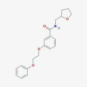 molecular formula C20H23NO4 B495738 3-(2-phenoxyethoxy)-N-(tetrahydro-2-furanylmethyl)benzamide 
