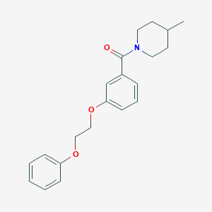 molecular formula C21H25NO3 B495739 4-Methyl-1-[3-(2-phenoxyethoxy)benzoyl]piperidine 
