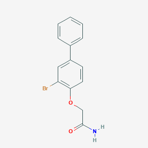 molecular formula C14H12BrNO2 B495740 2-[(3-Bromobiphenyl-4-yl)oxy]acetamide 