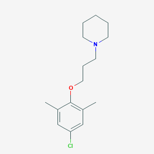 molecular formula C16H24ClNO B4957418 1-[3-(4-chloro-2,6-dimethylphenoxy)propyl]piperidine 