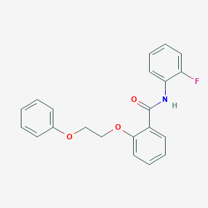 molecular formula C21H18FNO3 B495742 N-(2-fluorophenyl)-2-(2-phenoxyethoxy)benzamide 
